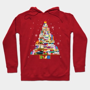 Merry Christmas Books Tree for library Hoodie